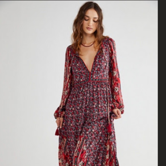 Free People Boho Floral  Happy Feelings Maxi Dress XS - Picture 7 of 17